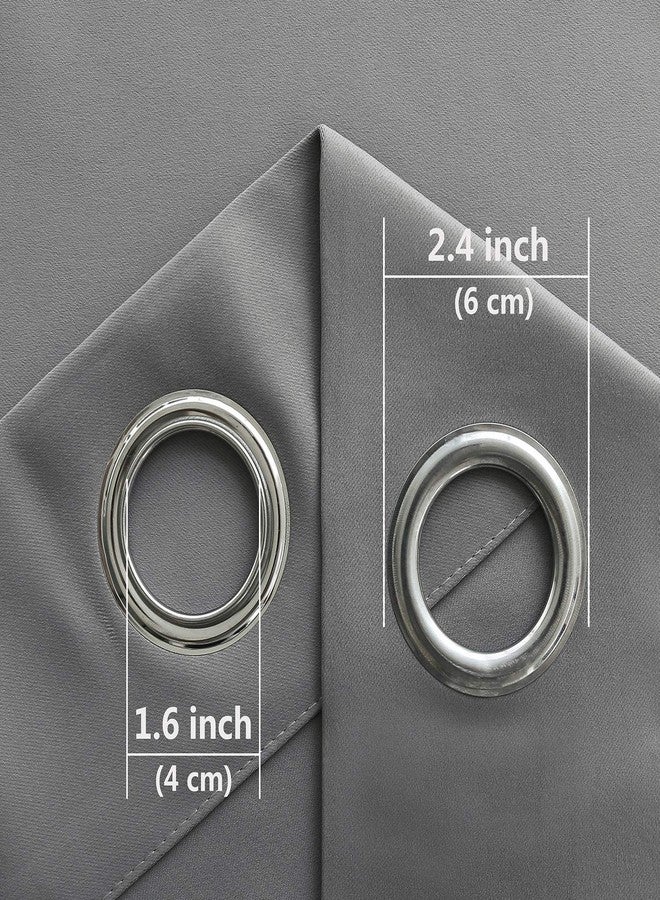DWCN Grey Room Darkening Blackout Curtains, Thermal Light Blocking Drapes for Bedroom Living Room - W52 x L63 Inch Length, Set of 2 - Image 5